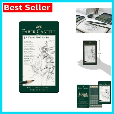 12-Count Graphite Pencil Art Set with Contoured Grip – Perfect for Sketching - Image 1 of 4