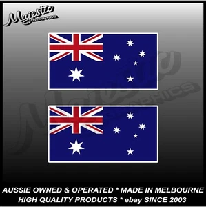 BANDERA AUSTRALIANA - PAR - 120mm x 62mm x 2 - CALCOMANÍAS / PEGATINAS - Imagen 1 de 2