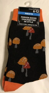 1 PAAR NEU MIT ETIKETT Herren "Pilze" CREW SOCKEN GRÖSSE 6-12 - Bild 1 von 2