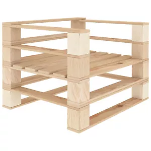 Garden Pallet Armchair Wood D6W6 - Picture 1 of 5