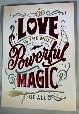 Tarjeta de felicitación de agradecimiento Harry Potter Wizarding World Hallmark ~ Lámina en el frente Foto 1 de 4