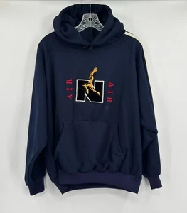Nike Air Vintage Herren Hoodie blau Jumpman bestickt Patch Gr. M - Bild 1 von 7