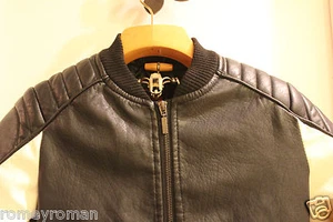 NEW YORK YOKI GIRLS FAUX BLACK LEATHER JACKET - GIRLS OUTERWEAR COLLECTION - Picture 1 of 7