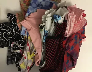 Vintage Posten Baumwolle Upcycle Kleid Reste Quilt Handarbeit Stoffstücke Borte 7 Pfund - Bild 1 von 22