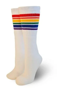 Pride Socks Rainbow Under the Knee Tube Socks Fearless - Picture 1 of 4