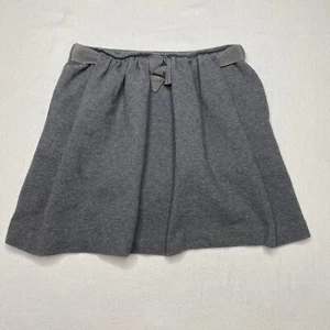 Lands End Girls A Line Skirt sz 6X Gray Pleated Knee Length Stretch Pockets - Picture 1 of 24