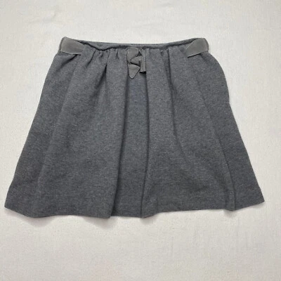 Lands End Girls A Line Skirt sz 6X Gray Pleated Knee Length Stretch Pockets - Image 1 of 4