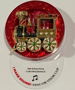 BATH & BODY WORKS SCENTPORTABLE CAR FRAGRANCE VENT VISOR CHRISTMAS TRAIN W/SOUND - Picture 1 of 1