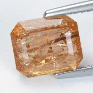 5.34Cts Genuine Natural Imperial Topaz Emerald Cut Loose Gemstone from Brazil - Picture 1 of 5