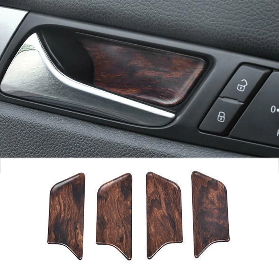 适合大众帕萨特 B7 2011 - 2015 钢木纹内门碗贴纸盖 — 第 1/4 张图片