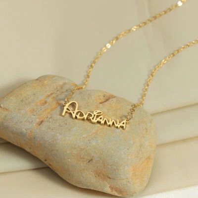 Personalised Name Necklace 925 Sterling Silver Nameplate Charm Chain For Women - Image 1 of 4