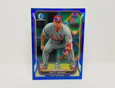 2014 Bowman Chrome #82 Matt Adams, Cardinals - Blue Refractor Parallel (187/250) - Изображение 1 из 2