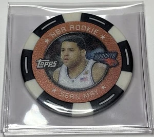 SEAN MAY 2005 TOPPS NBA COLLECTORS POKER CHIP BLACK & WHITE /599 UNC RC ROOKIE!! - Picture 1 of 2