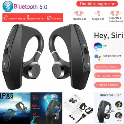 TWS True Wireless Earbuds Earphones Stereo Bass Ear Hook Headset for Bluetooth - Image 1 of 4