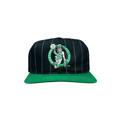 Vtg Rare NBA Boston Celtics Starter 1st Gen Pinstriped Two Tone Snapback Hat - Image 1 of 4
