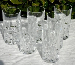 Set of 6 D'Arques Diamond Diamond Crystal Orangeade Glasses - Picture 1 of 6