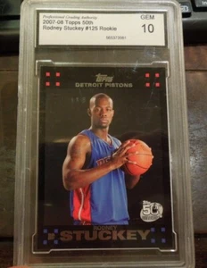 2007-08 Topps 50th Rodney Stuckey #125 PGA 10 GEMAS MT novato radiocontrol - Imagen 1 de 6