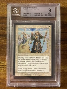 MTG✨PLANAR COLLAPSE ✨Urza’s Legacy BGS QUAD 9’s+ MINT RARE Enchantment POP 1 ! - Picture 1 of 2