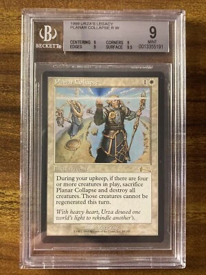 MTG✨PLANAR COLLAPSE ✨Urza’s Legacy BGS QUAD 9’s+ MINT RARE Enchantment POP 1 ! - Image 1 of 2