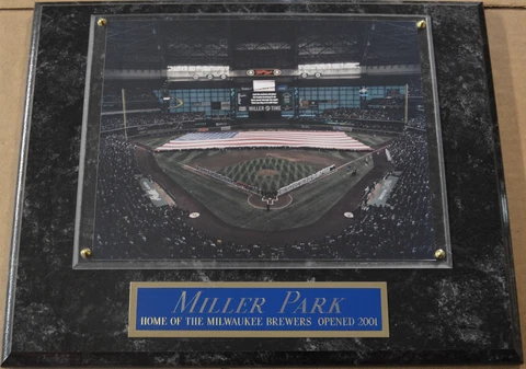 MILLER PARK MILWAUKEE BREWERS FRAMED 8X10 PHOTO-MAN CAVE ART-12X15 WALL PLAQUE Cover