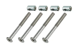 4 ud. Tornillos de conexión de muebles con palanca cabeza plana M8 x 100 mm - No 8-100 - Imagen 1 de 1