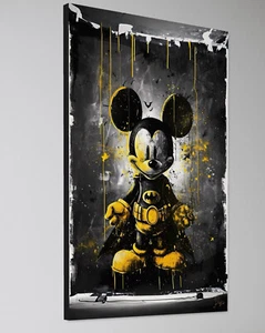 Micky Maus Leinwand Bild Batman Joker Dekoration Wandbild Cartoon Pop Art Mickey - Picture 1 of 2
