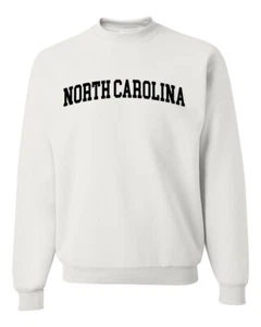 Sudadera Cuello Redondo Estilo Universitario Negro Moda Estado de Carolina del Norte - Imagen 1 de 3