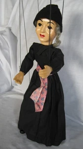 Vintage Puppe 50’s HAZELLE’S Marionette No. 813 Alte Hexe mit Karton Halloween - Bild 1 von 6
