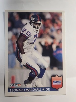 1992 Fleer #297 Leonard Marshall NFL Football Card - Image 1 of 2