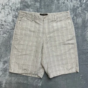 Tasso Ella Linen Shorts Mens Size 33 Light Gray Chino Shorts - Picture 1 of 5