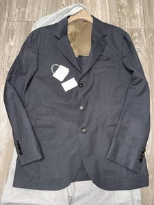 NEU MIT ETIKETT BRUNELLO CUCINELLI ANZUG, JACKE, KLEIDERSACK, BÜGEL, 100% WOLLE, GR 52 - Bild 1 von 21