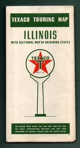 ILLINOIS – HIGHWAY & INFO ROAD MAP – 1940’S – TEXACO OIL COMPANY - Picture 1 of 3