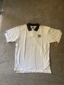 Adidas NEW YORK YANKEES White Polo Shirt, 100% Cotton, Size: Large NWT ADIDAS - Picture 1 of 6
