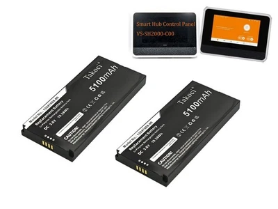 (pacote com 2) bateria de painel de controle Smart Hub para Vivint VS-SH2000-C00, 12047088-00 - Imagem 1 de 4