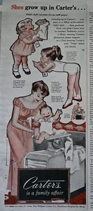 1948 Shes grow up in Carter's Panti dress underwear vintage Paper Doll ad - Picture 1 of 1