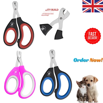 BEAUTYHUNT Puppy Nail Clippers Stainless Steel Blades Non Slip Grip Small Pet Paw Trimmer