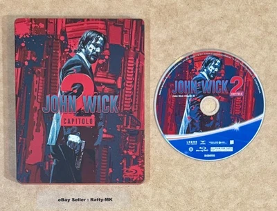 JOHN WICK CHAPTER 2 - ITALIAN IMPORT BLU RAY STEELBOOK (READ DESCRIPTION) - Image 1 of 4