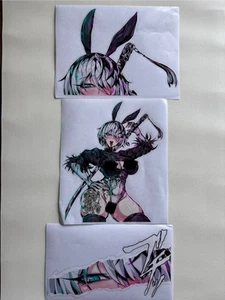 JUEGO DE CALCOMANÍAS ADHESIVAS 3 PIEZAS YORHA 2B WAIFU JDM - Imagen 1 de 4