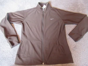 Womens Nike Fit Dry Active Full Zip Jogging Excersize Jacket S Olive Green - Picture 1 of 3