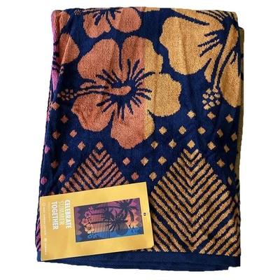 Toalha de praia nova com etiquetas Celebrate Summer Together XL algodão 34" X 64" banheira chuveiro piscina - Imagem 1 de 4