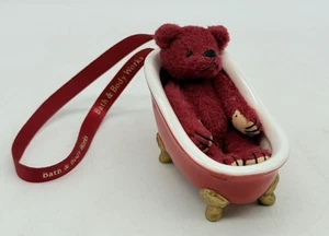 Bath & Body Works Weihnachtsschmuck Mini rot Krallenfuß Wanne Bär Deko - Bild 1 von 11