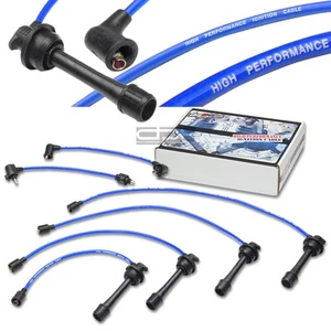 SILICON SPIRAL CORE SPARK PLUG IGNITION WIRE 89-93 CELICA GTS ST184 5S-FE BLUE - Picture 1 of 1