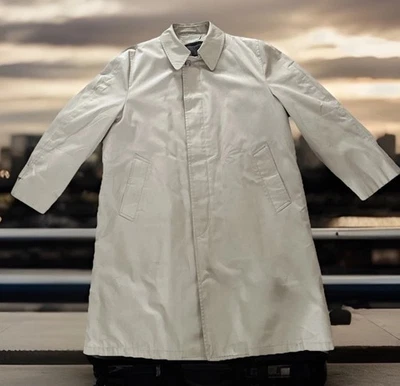 Abrigo de lluvia London Fog Trench para hombre L 42 regular forrado de lona clásico retro vintage Foto 1 de 4