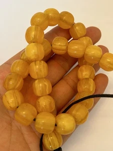 Vintage/antique Butterscotch Amber Beads 30 Beads Total 54.4 Grams 16” Long B17 - Picture 1 of 6