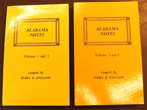 ALABAMA NOTES VOLUMES 1 2 3 4 Flora England 2001 Genealogy History family names - Picture 1 of 18