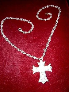 Vintage alter Rosenkranz Silber Kreuz Strass klar Perlen Markasit - Bild 1 von 10