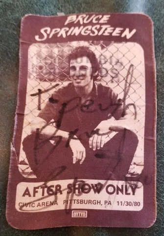 Bruce Springsteen Signed Backstage Pass JSA COA Singer Musician Autograph Auto Cover