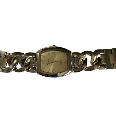 Vintage Genoa Ladies Watch Heavy Chain Band Quartz Silver Tone B122 - Image 1 of 4