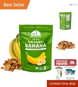 Dried Banana Chips Organic Healthy Snack Gluten Free 1 Pound Bag - Picture 1 of 6