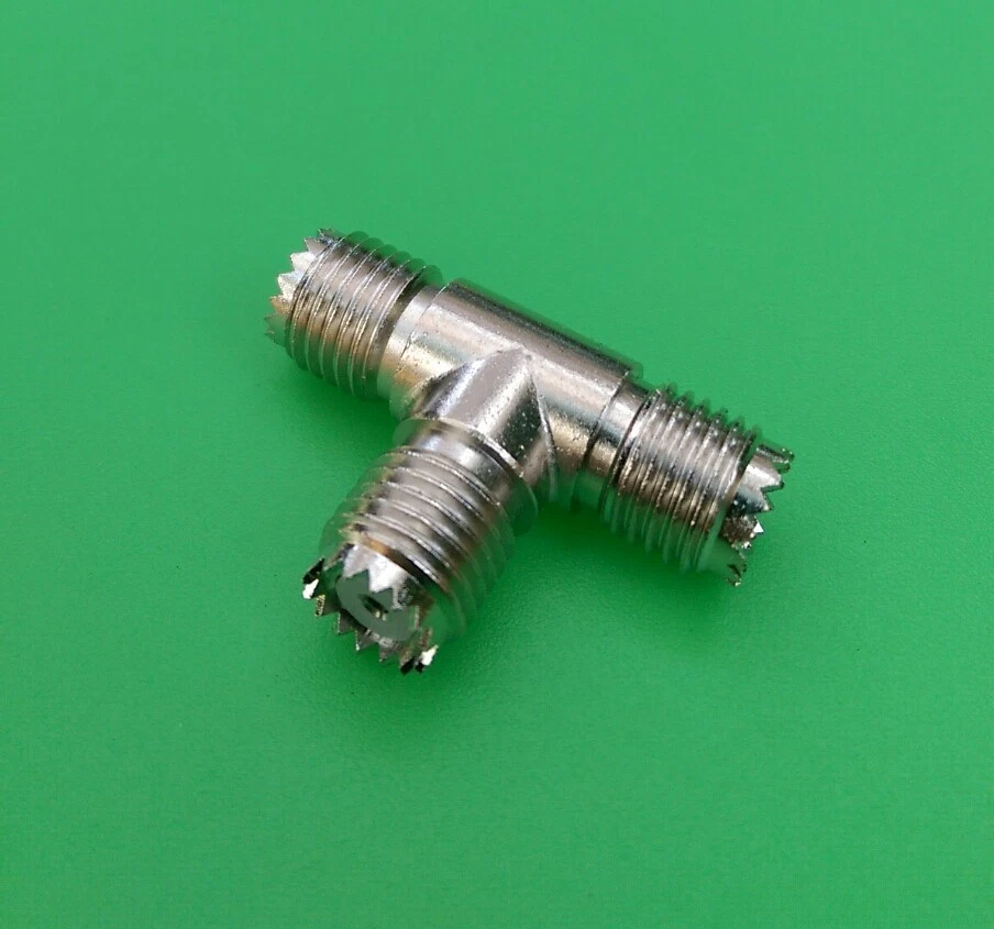 (1 PC) Mini UHF 3 Female T TYPE Connector (USA Seller) - Image 1 of 1